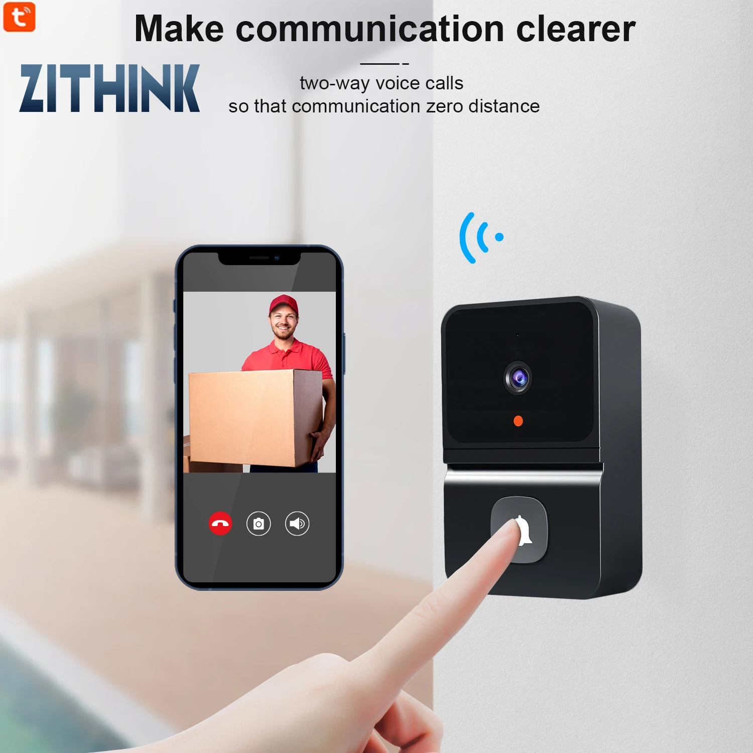 

Tuya умный Wi-Fi видео дверной звонок беспроводной домашний дверной молоток двухнаправленный разговорный домофон для умного дома casa inteligente