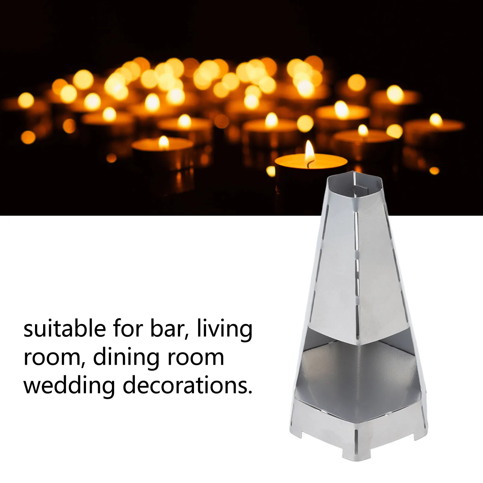 Metal Tealight Holder Widely Used Retro  Stable Base Warm Ambience Windproof Hurricane Candle Holder for Wedding