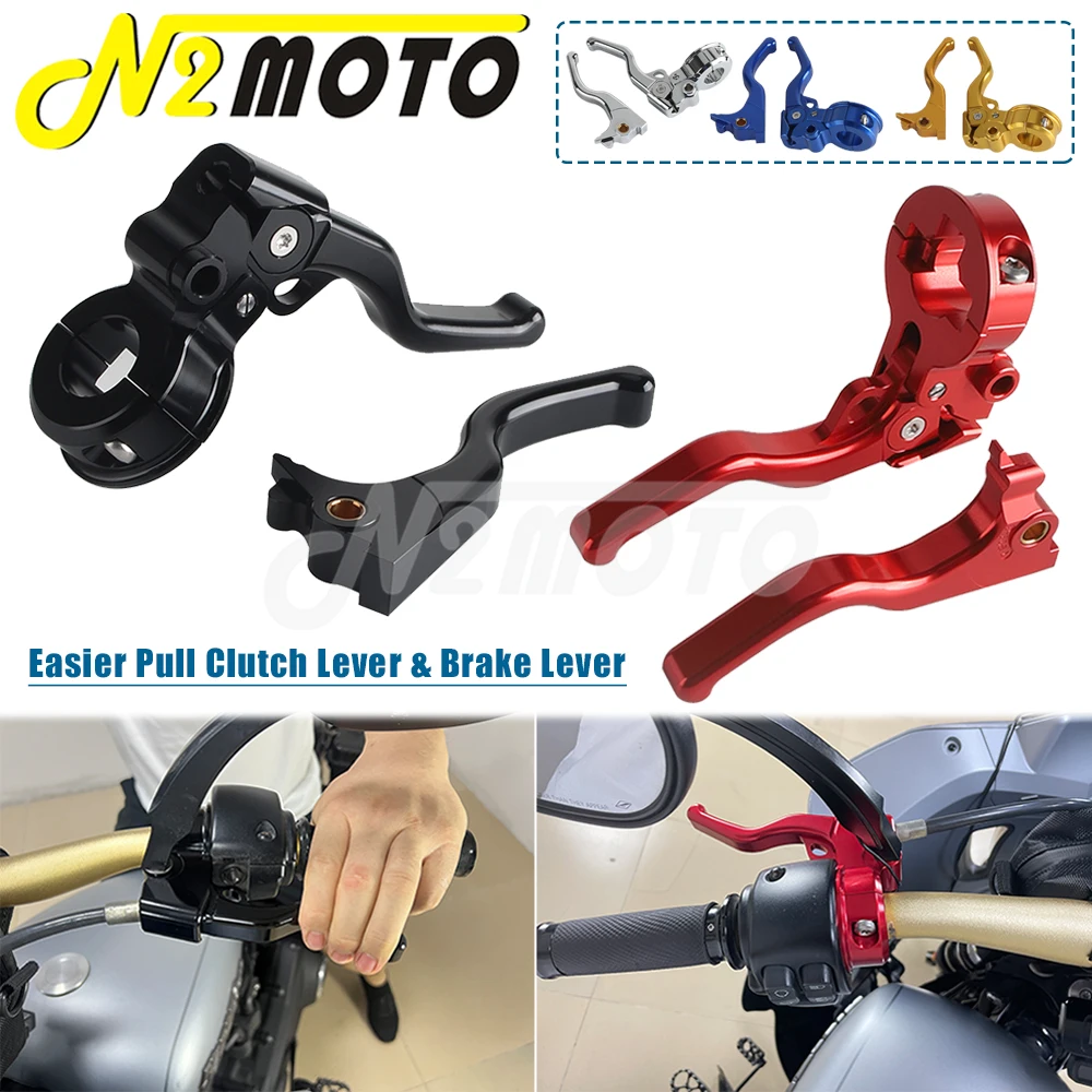 Motorcycle Handle Control Brake Lever Easier Pull Clutch Finger Levers For Harley Sportster 1200 883 XLN XLCP XLT XLCX XLX 14-22