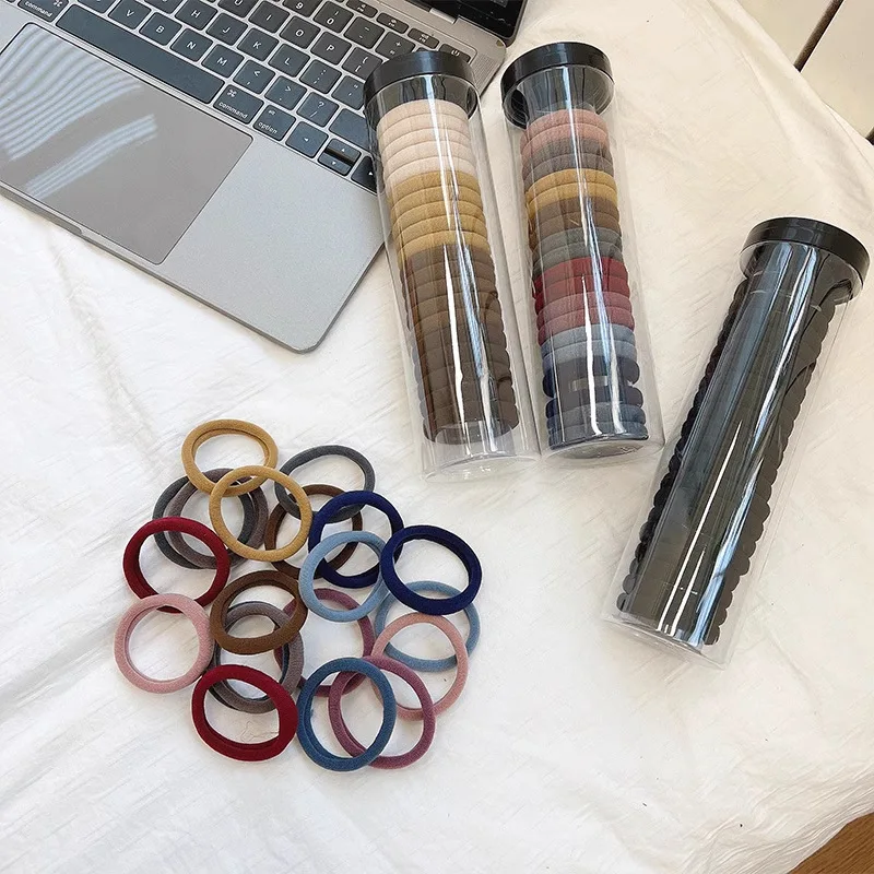 20PCS Fashion Women Simple Basic Elastic Hair Bands Ties Scrunchie Ponytail Holder Rubber Band Headband Girls Hair Accessories