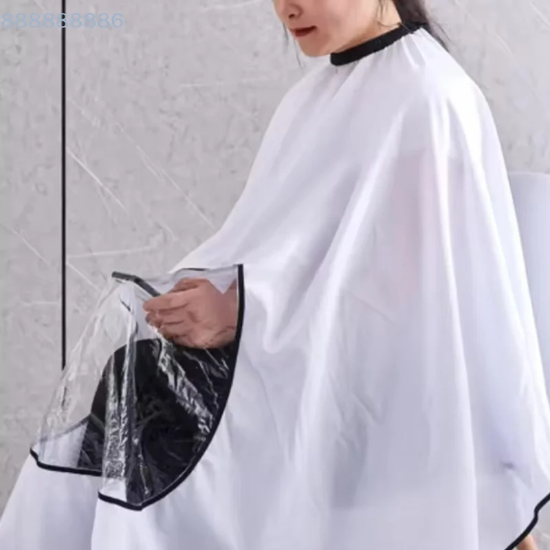 [B]Salon Hairdressing Cape Barber With Transparent Viewing Window Haircut Cloak Apron Shave Apron Barber Shop Hairdressing Tool