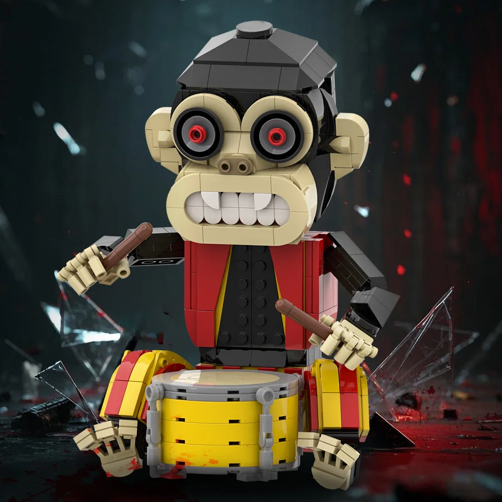 MOC THE MONKEY Building Blocks Model Horror THE MONKEY Figure Bricks Creative Assembly Toys Children Halloween Gifts