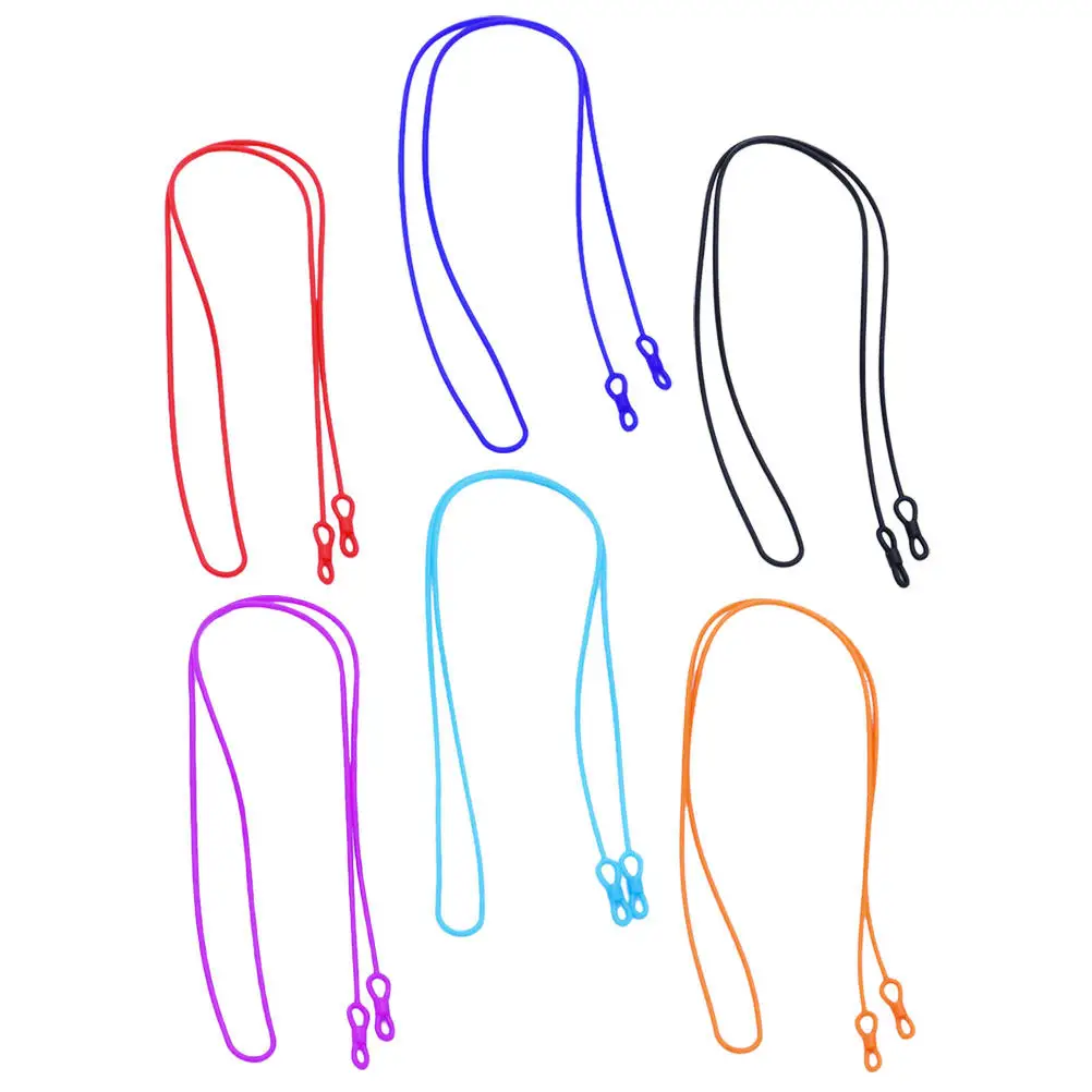 

6Pcs Flexible Eyeglass Lanyards High-Grade Non-Slip Silicone Glasses Strap for Sports Travel Daily Use Anti-Drop Neck Hanging