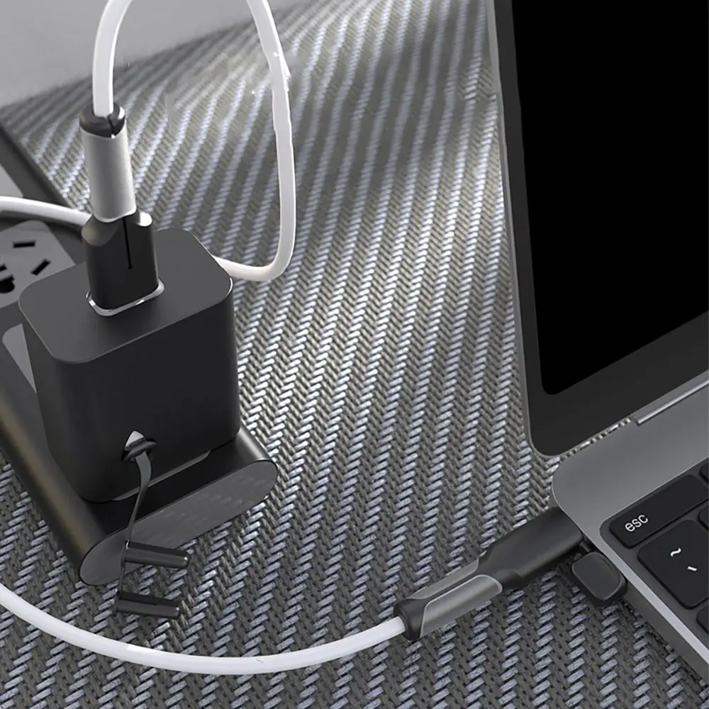 Universal Type C Charger Dustproof Cover Silicone Cable Protector Charger Cable Protective Cap Data Line Cord Saver Accessories