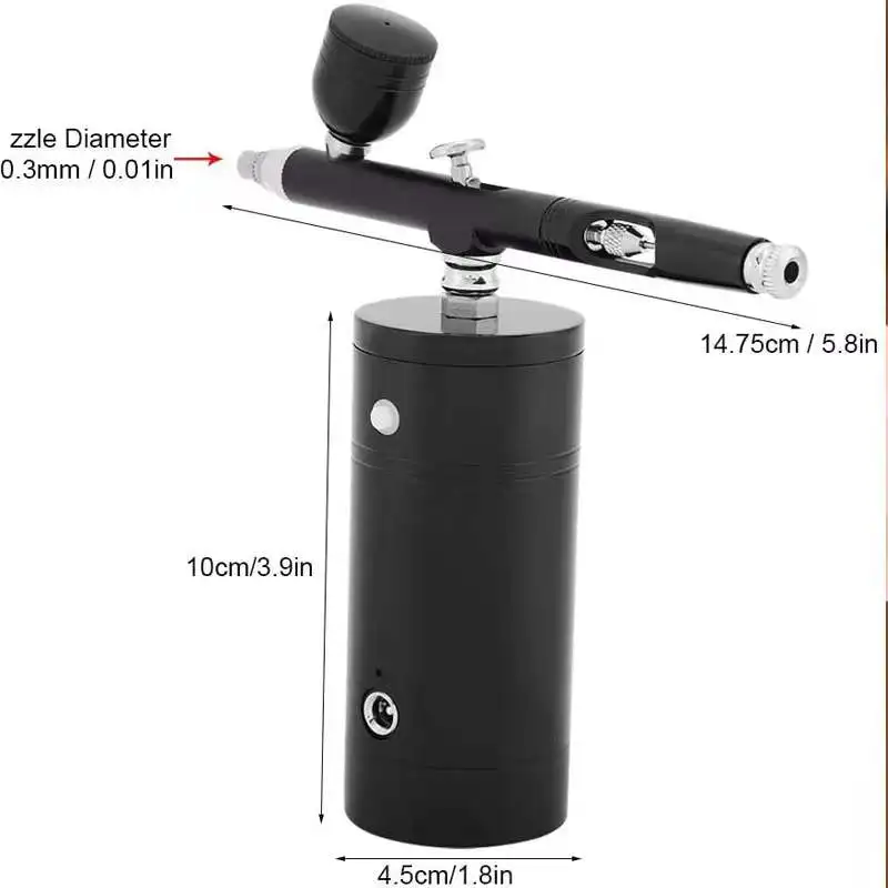 Portable Mini Rechargeable 1.3mm Nozzle Size High-Pressure Electric Airbrush Gun for Nail Art Power Spray Guns view 5
