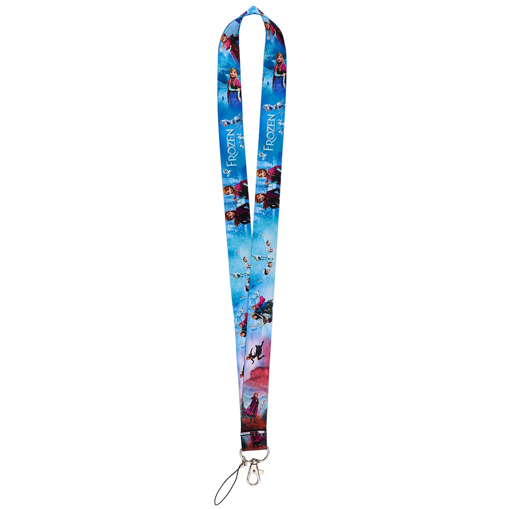 Cartoon Ice Girl Lanyards for Keys Mobile Phone Neck Strap Keychain Gym Key Holder Hanging Rope Keyring Accessories Gifts