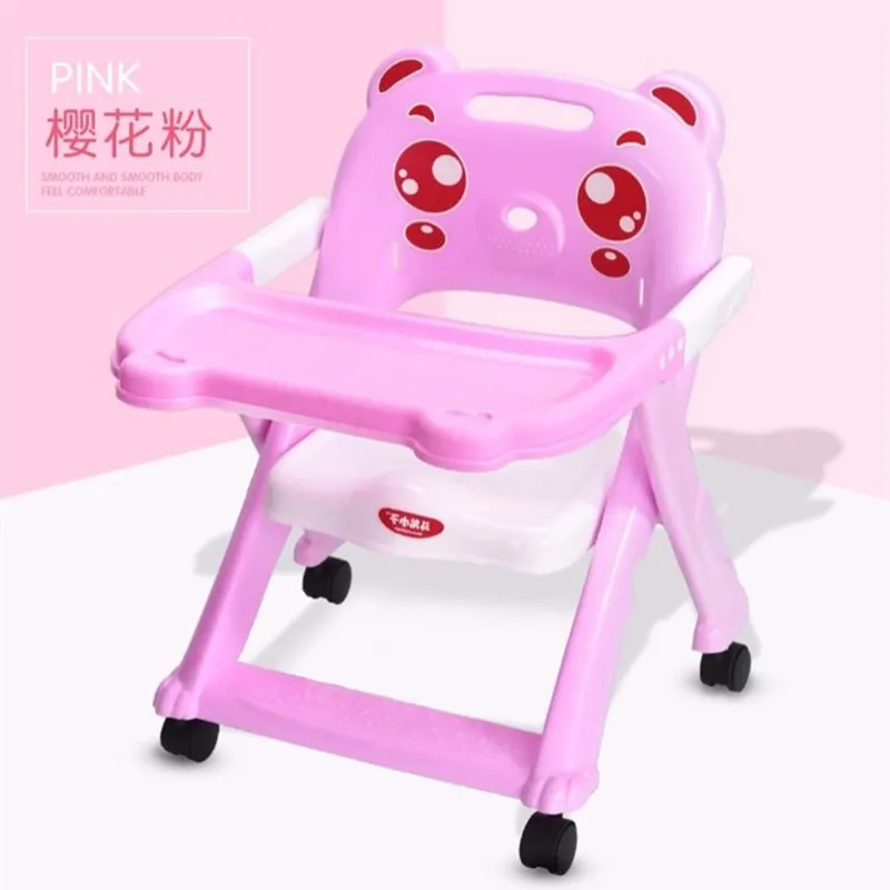 Cadeira de mesa de jantar para crianças dobrável multi-funcional bebê cadeira de jantar infantil portátil aprendendo a comer fezes