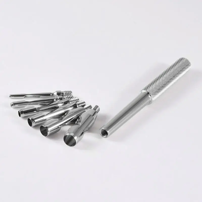P9FE Edelstahl-Körperpiercing-Instrument für Ohren, Nase und Augenbrauen mit glatter Politur und Schmuck hygienischen Design – Detail 4