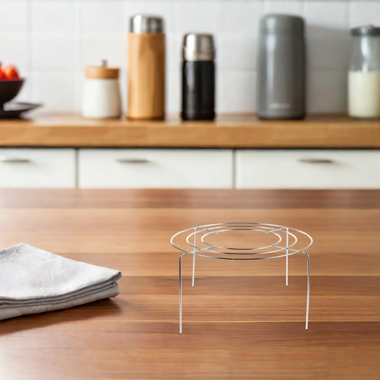 Cake Cooling Rack 22Cm Stainless Steel Round Cooling Stand Nonstick Wire Rack for Baking Bread Cookies Cakes Efficient Airflow