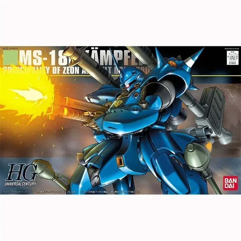 Gundam Bandai HGUC 1/144 MS-18E KAMPFER Anime Montaż Mech Oryginalny produkt