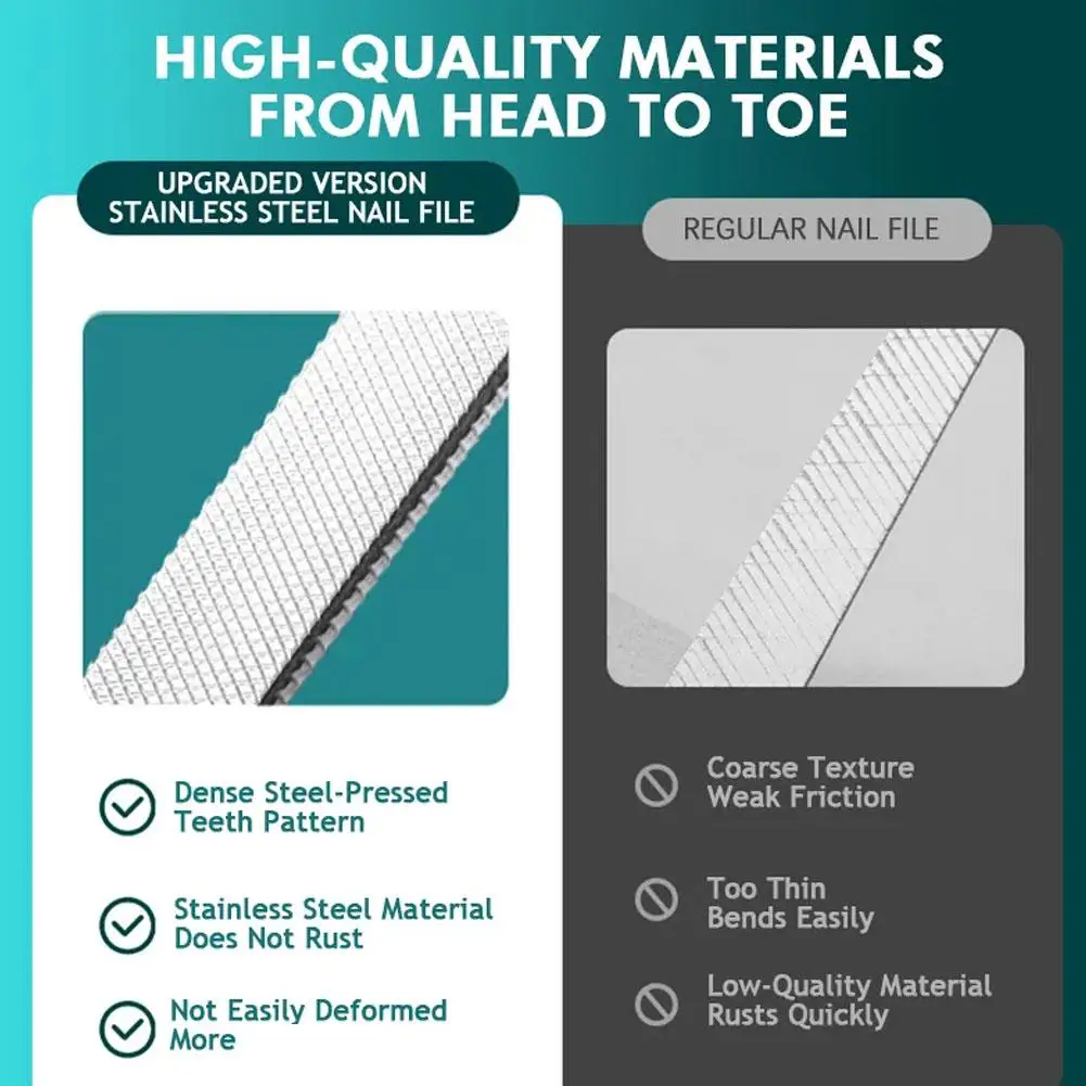 1pcs Double-sided Replacement Sand Paper Nail File With Metal Handle Nail Polish Sanding Buffer Strips Nail Polishing Manicure