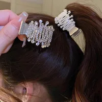 Pince à cheveux irrégulière en métal pour femmes, biscuits brillants, queue de cheval haute, épingles à cheveux requin pour filles, accessoires pour cheveux, vêtements de sauna, mode 6