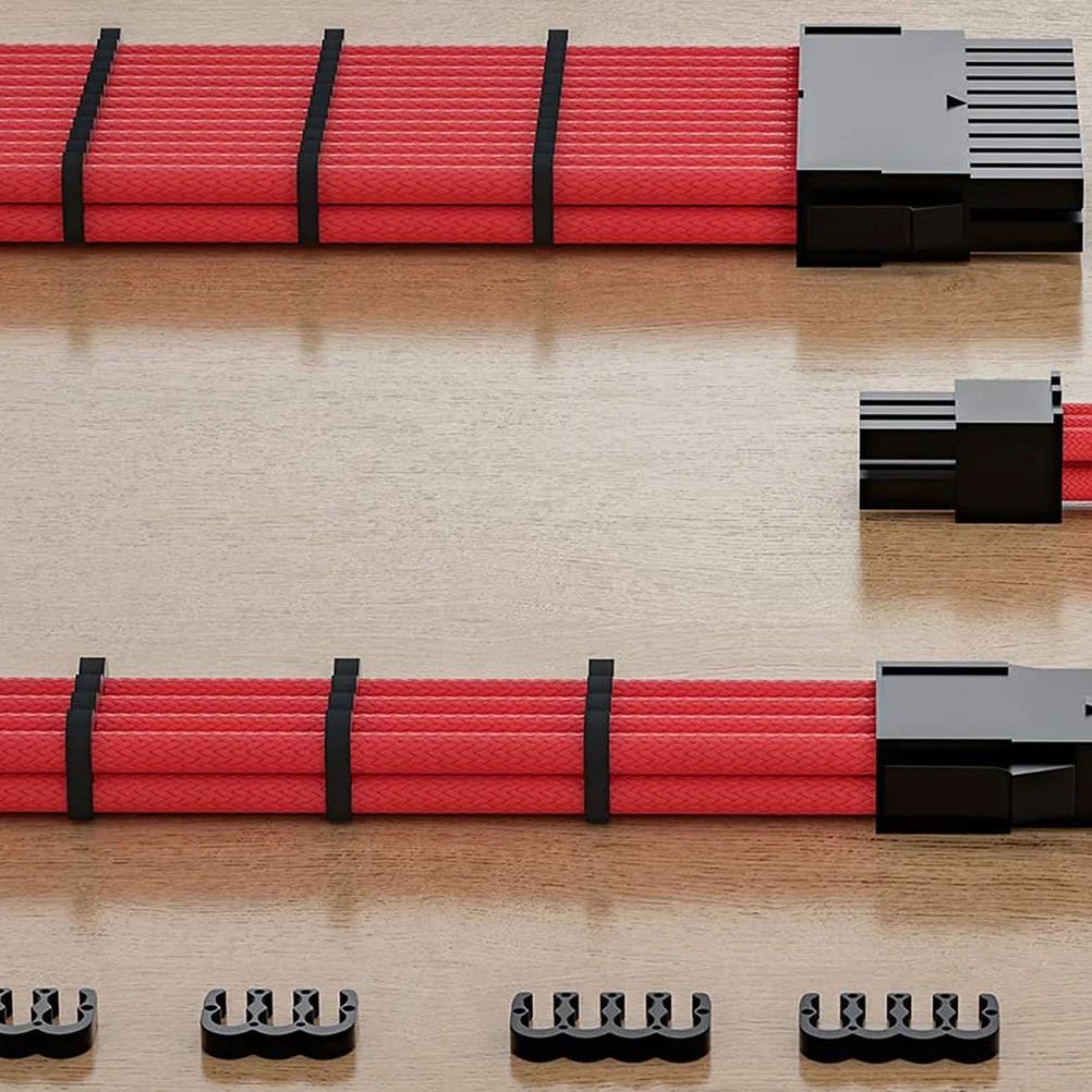 

1 Set 24Pin 8Pin 6Pin Extension Power Supply High-Quality Pp Sturdy Organizer For Computer Supply Wire Management Cable Clip