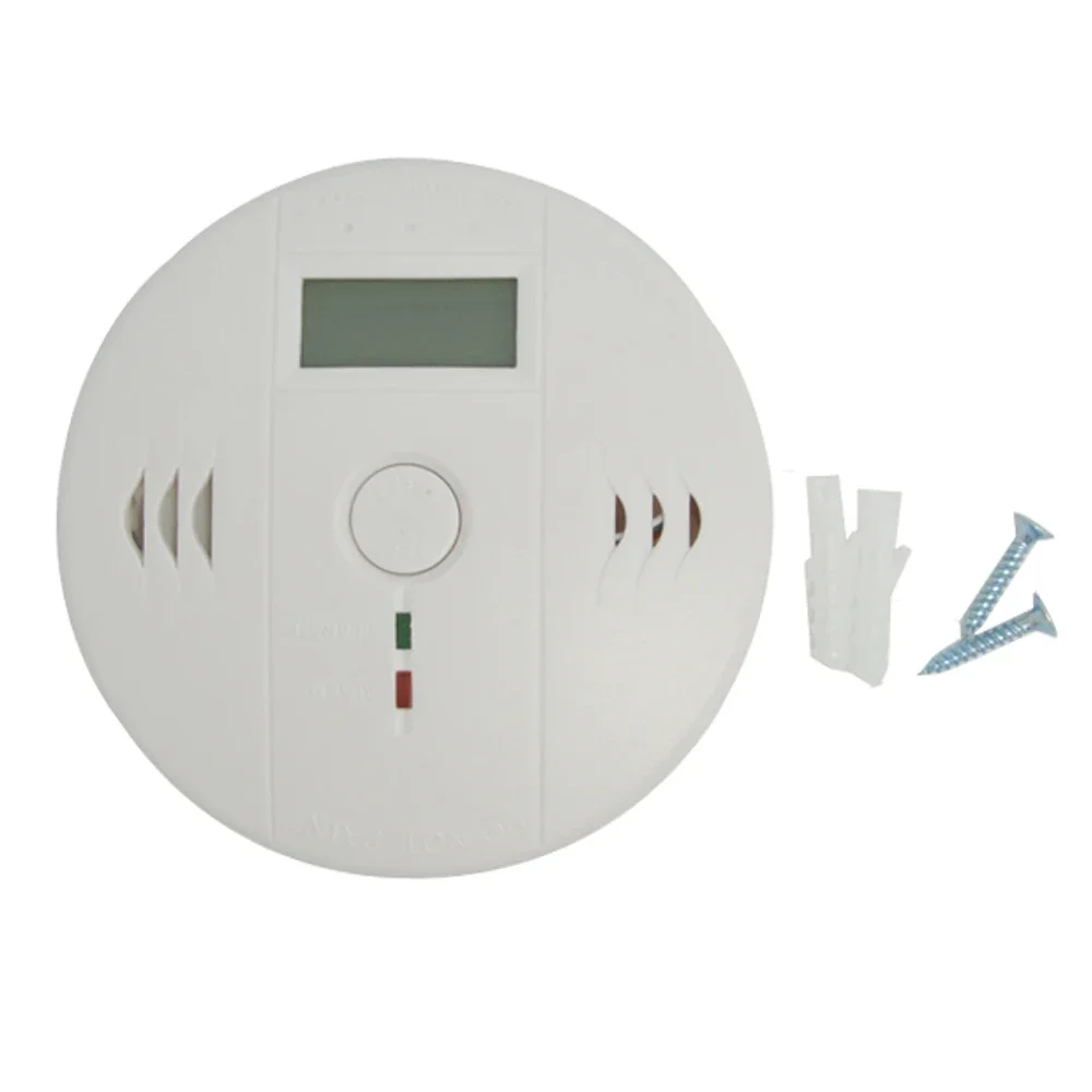 (1 PCS) LCD Display CO Carbon Monoxide Poisoning Sensor Monitor Portable and Compact Alarm Detector Home Security Stand Alone