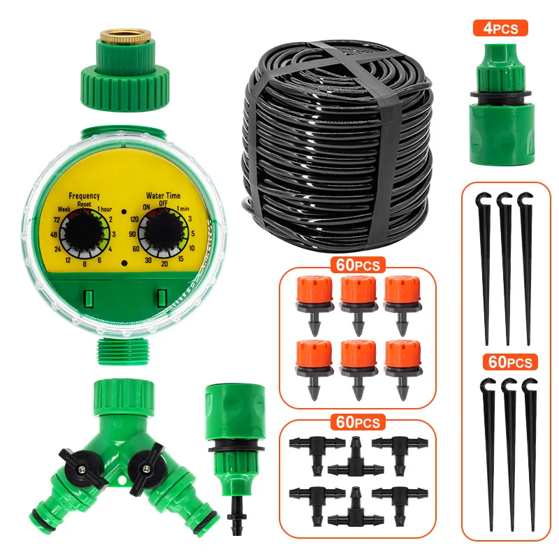 50M Self Automatic Garden Watering System Water Drip Irrigation System Plant Watering Kit Mist Set  Irrigation Drippers