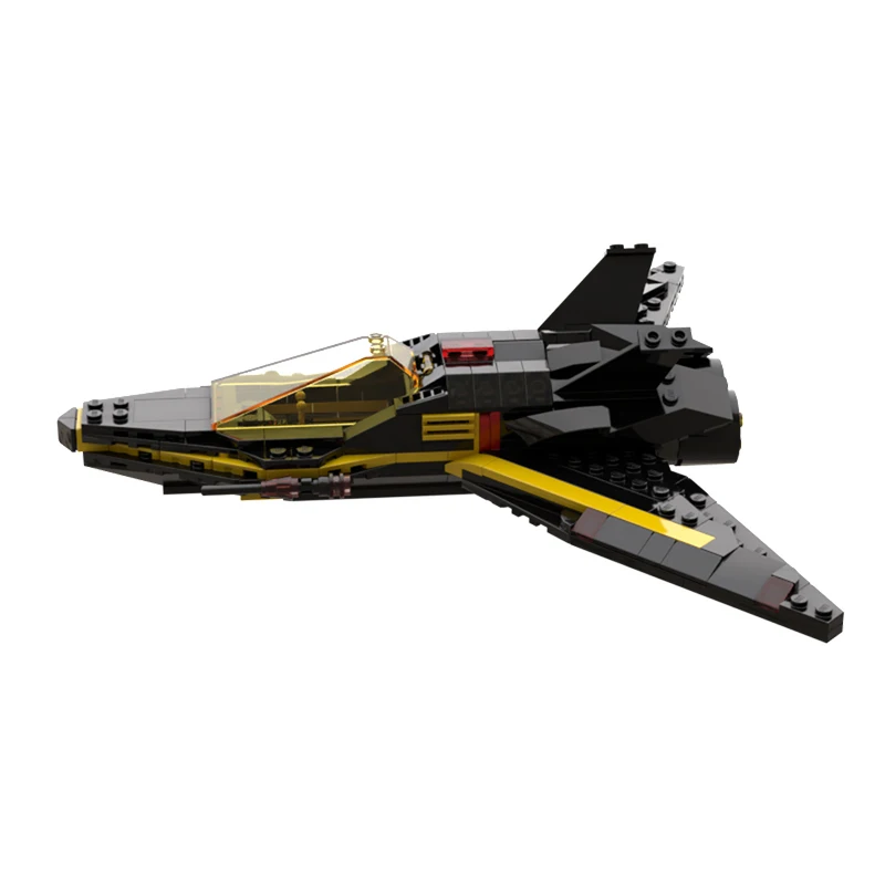 304PCS MOC-240888 Blacktron Copperhead/Firebird Fighters Space War Ruimteschip Model Bouwstenen Bricks Speelgoed Jongen Volwassen Gift