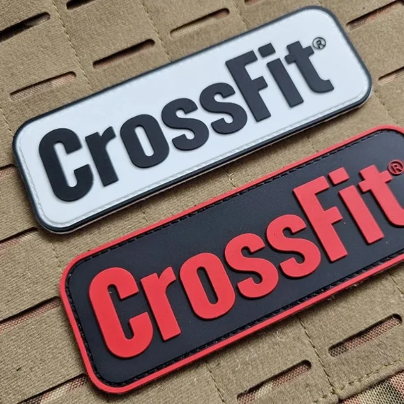 CrossFit Name Tags PVC Patch Embroidered Applique Sewing Label Punk Biker Clothes Stickers Apparel Accessories Badge