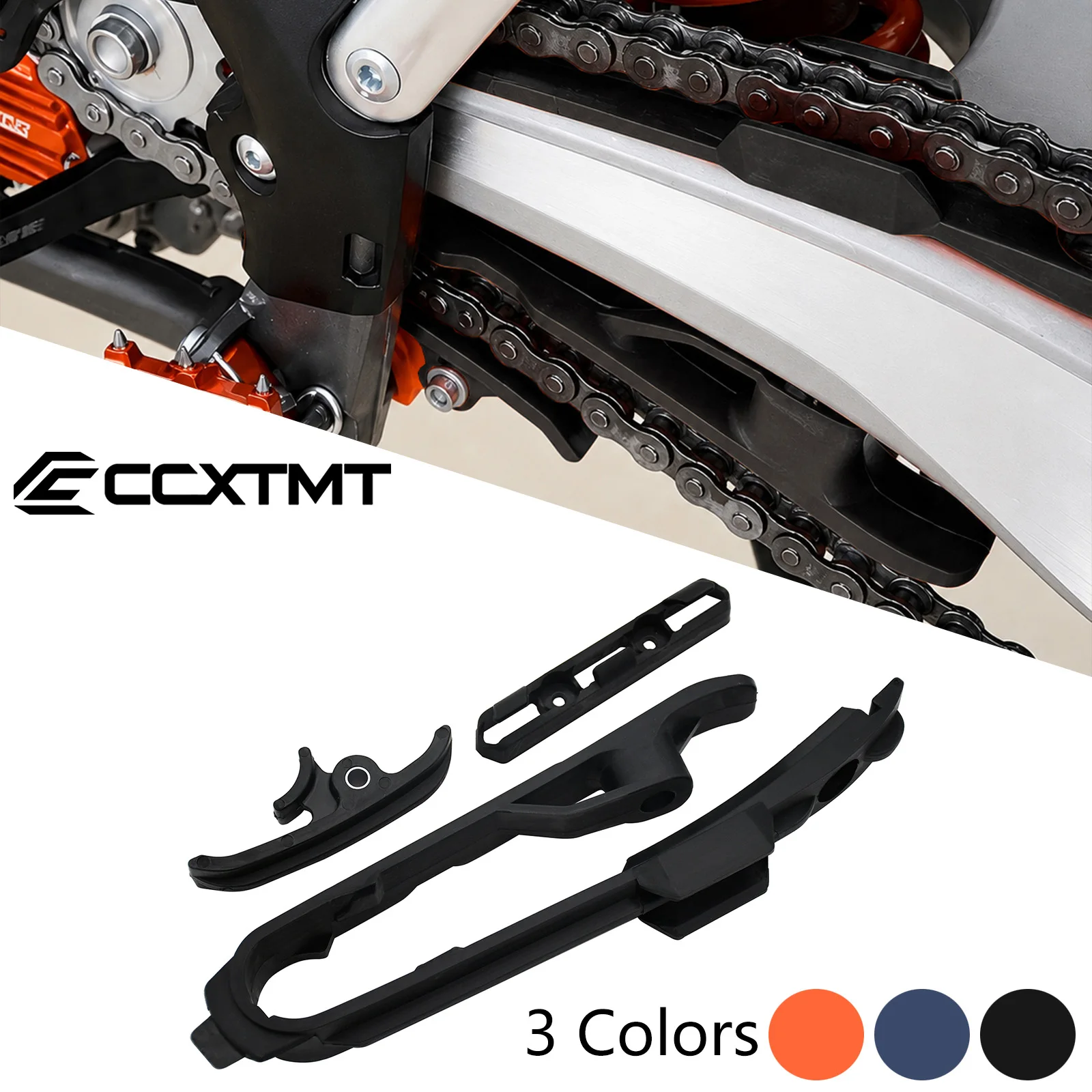 Motocross Swingarm Chain Slider Kit Chain Guide Brake Hose Clamp For KTM SX125 SX150 XC150 XC300 XCF350 SMR450 ENDURO SMC 690