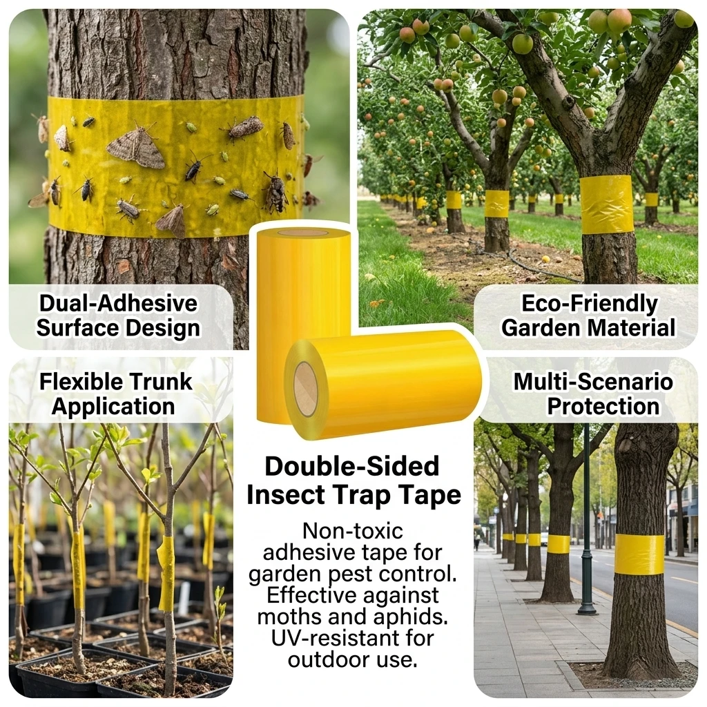 Gelbes Doppelseitiges Insektenfalle-Klebeband für Garten und Baumschule Schädlingsbekämpfung Gartenbedarf Schädlingsbekämpfungsprodukte 2/5/10M X 10M – Detail 6