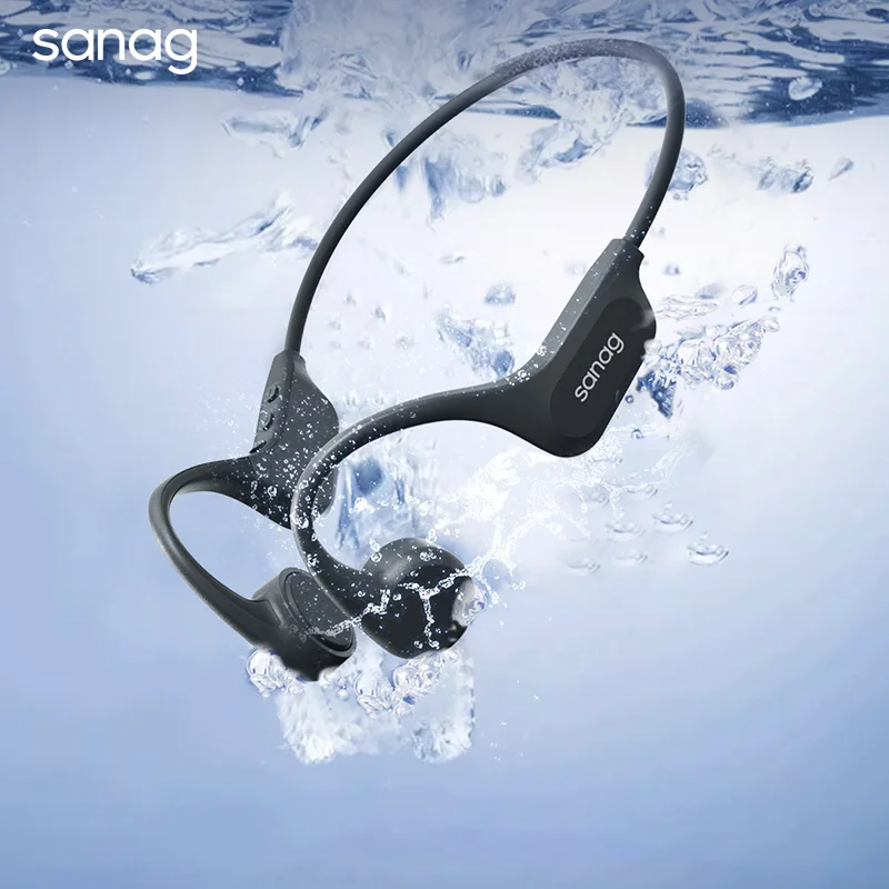 Sanag B60 True Bone Conduction Wireless Earphone Swimming Riding Bluetooth Headphones 64GB Memory MP3 Music Playback Earbuds