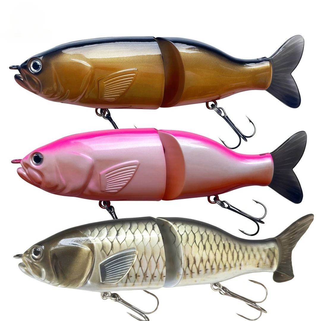 

In Stock 79.5g Sinking 3D Multi Jointed Swimbait Soft Tail Hard Bait Long Cast Bionic Wobble Musky Pike Big Game Fishing Tackle