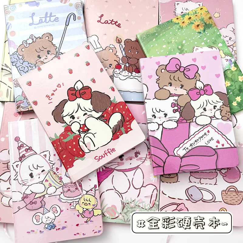 Cute Mikko A5 Color Page Notebook High-Value Cartoon Hand Book Student Thick Notebook Hard Shell Paper