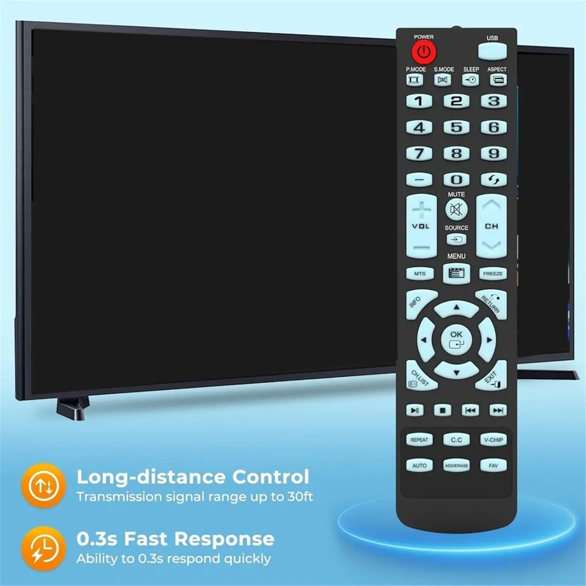 【MUST-HAVE LIST】 Universal Remote Control for TV for All LCD LED TV - No Programming Required