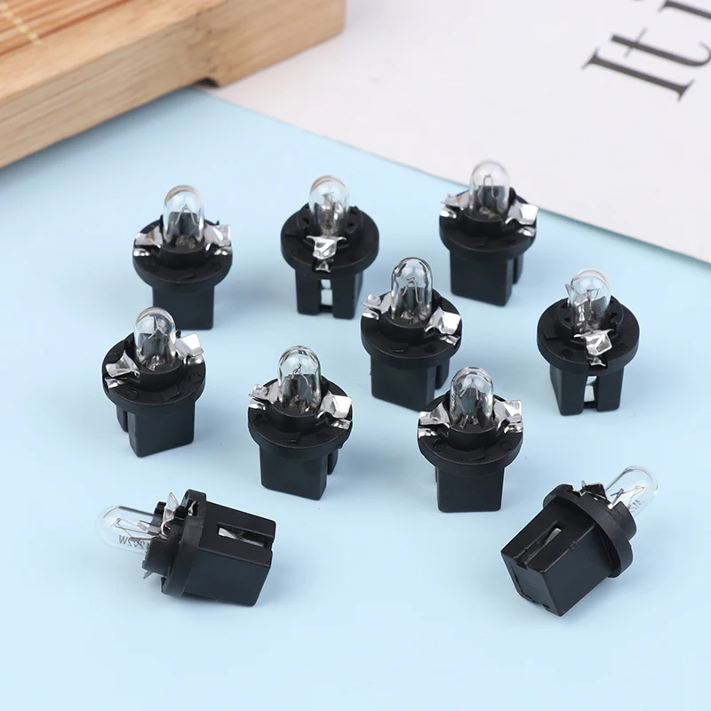**5/10Pcs Led Bulb B8.5D Led Car Interior Lights Dashboard Warming Indicator Wedge Auto Instrument Panel Lamp Warm Yellow 12V