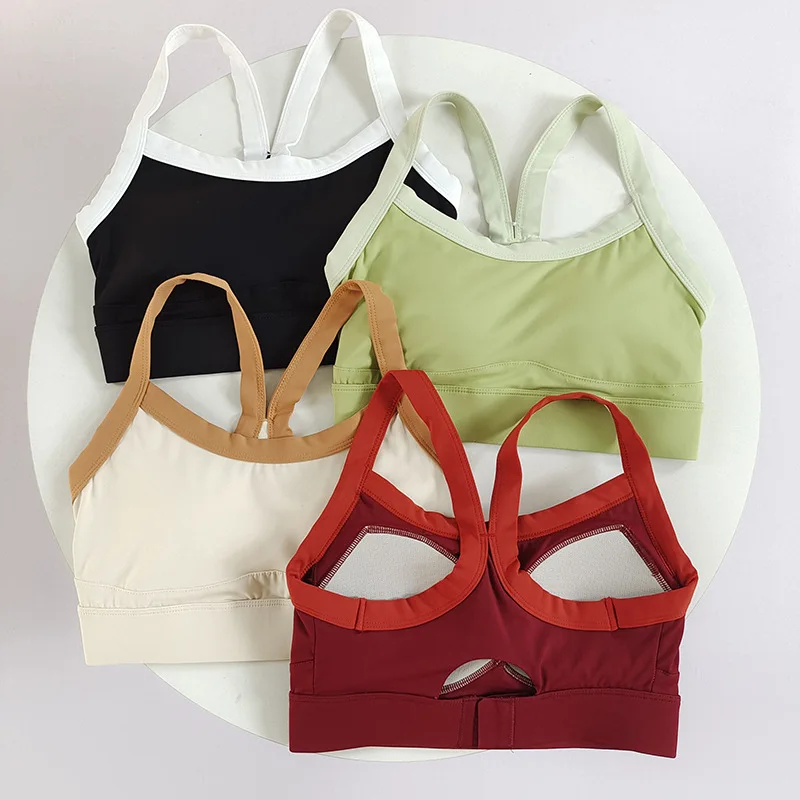 

Женское цельное спортивное нижнее белье с чашкой, противоударное, высокопрочное, для сборки, внутренняя одежда для йоги, подходящее по цвету, против бега, свет