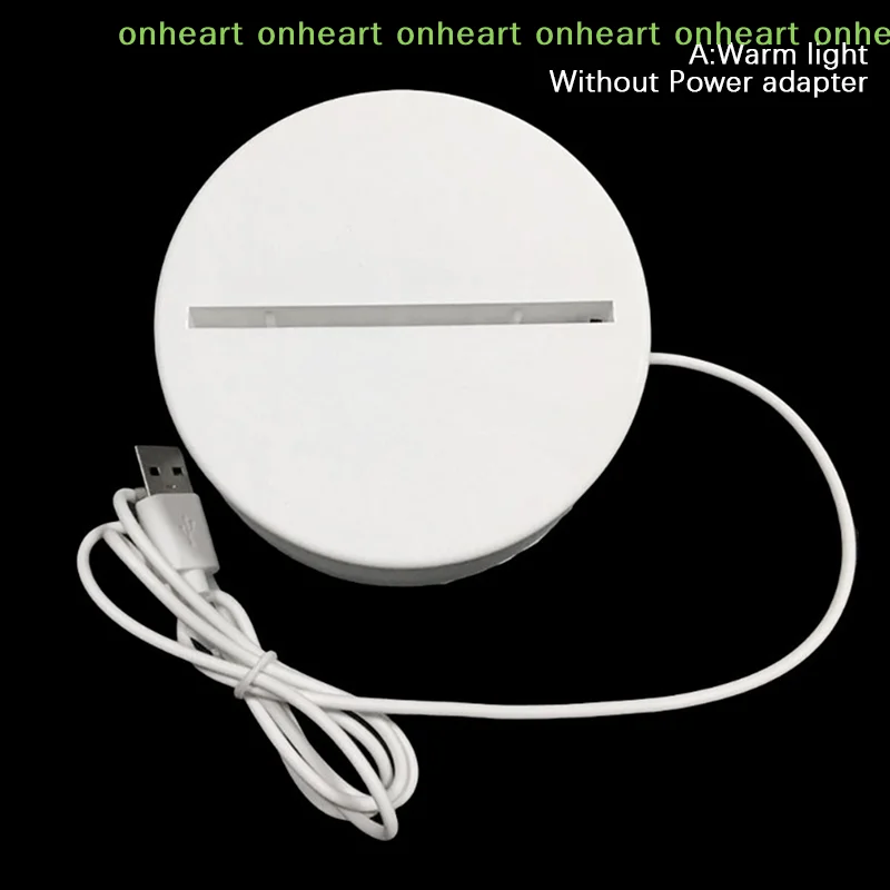 [C]LED ABS USB Lighting Accessories Acrylic 3D LED Lamp Base Table Night Light Base Lamp Holder