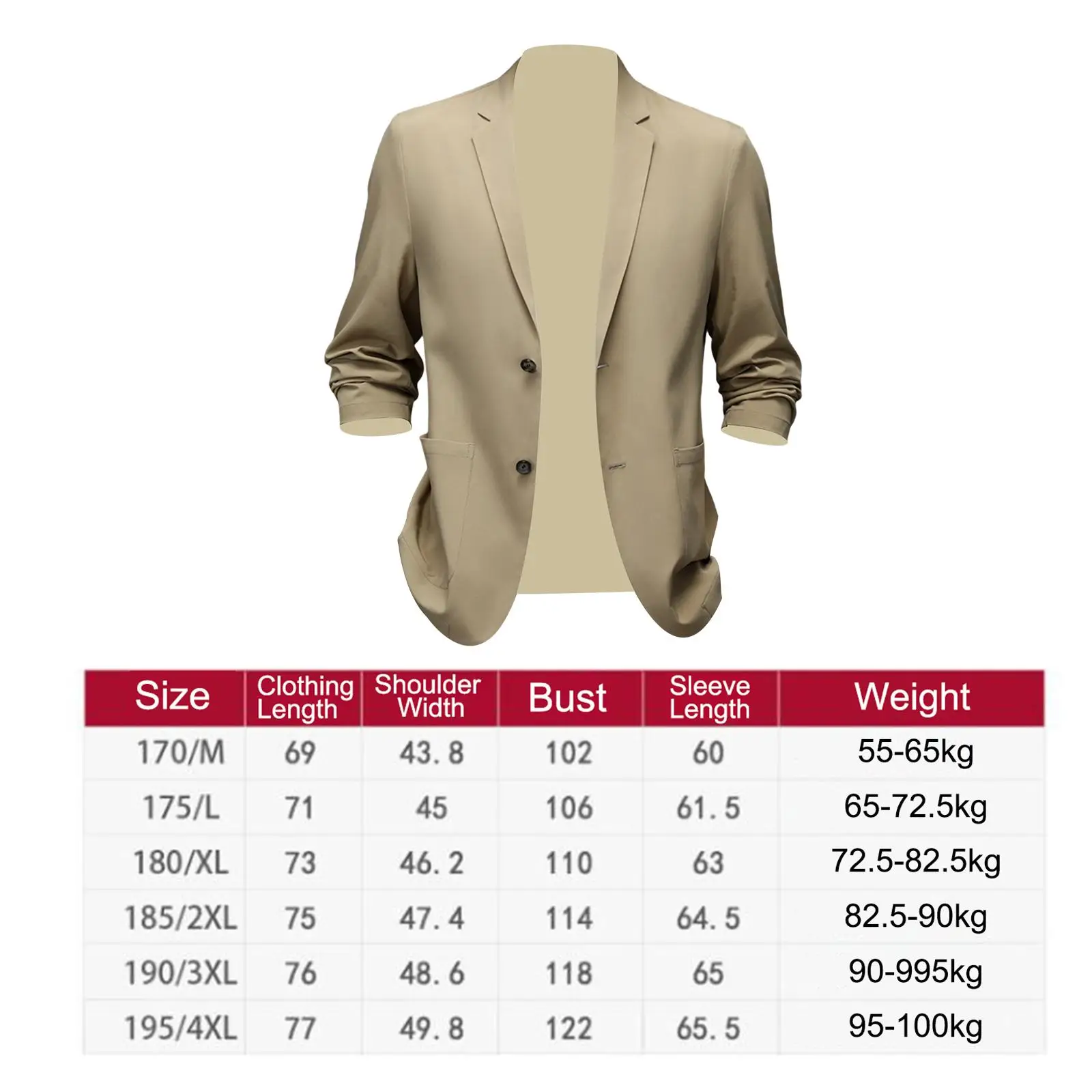 Suit Jacket Men Three Quarter Sleeve Casual Fashion Breathable Mens Suit Coats