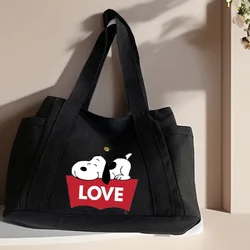 Cute Snoopies Dog Shoulder Crossbody Bag Ladies Large Capacity Tote Bags for Women Handbag Canvas Shoulder Bag Student Bags Gift