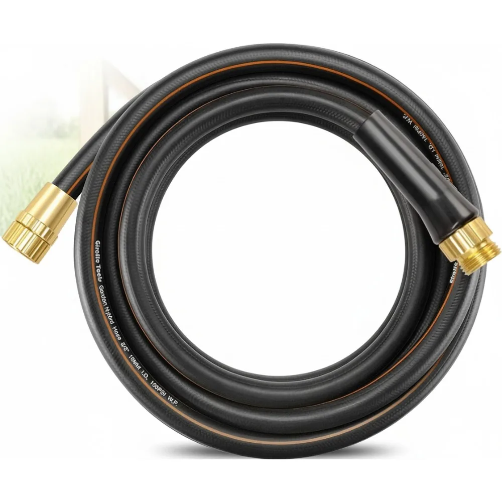 

25ft Heavy Duty Flexible Garden Hose with Swivel Handle, No Kink Water Hose for Easy Gardening