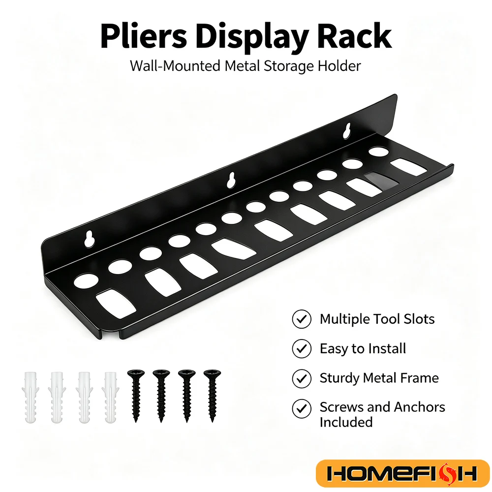 Wall Mount Tool Organizer Rack  Screwdriver  Wrench Holder Rail Storage Hanger for Garage Workshop Hand Tools