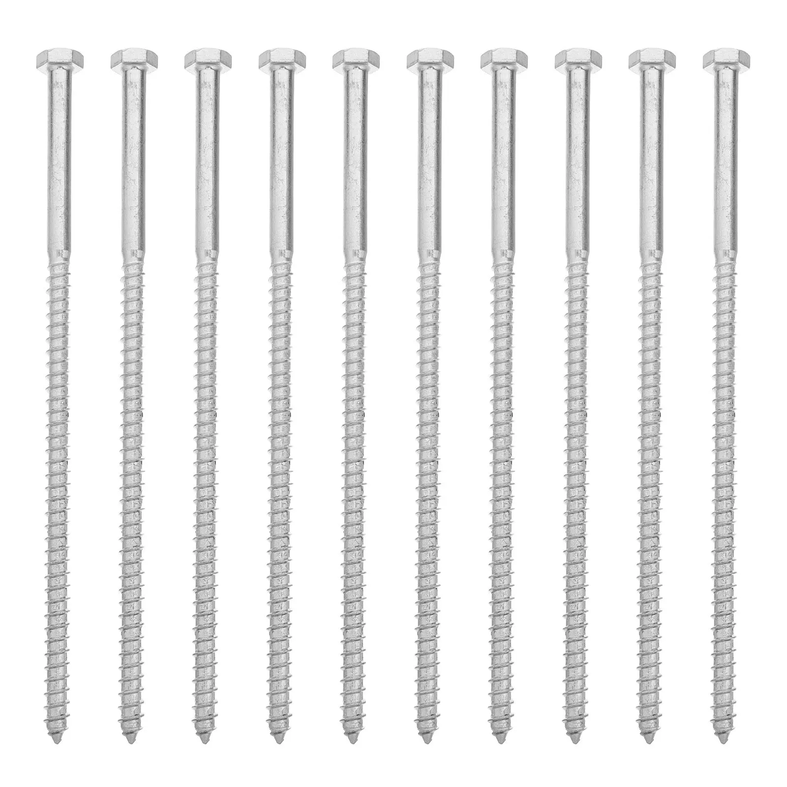 10 Pcs Self-tapping Wood Screws Hexagon Lag Bolts for Dog Leash Stakes Heavy Duty Head
