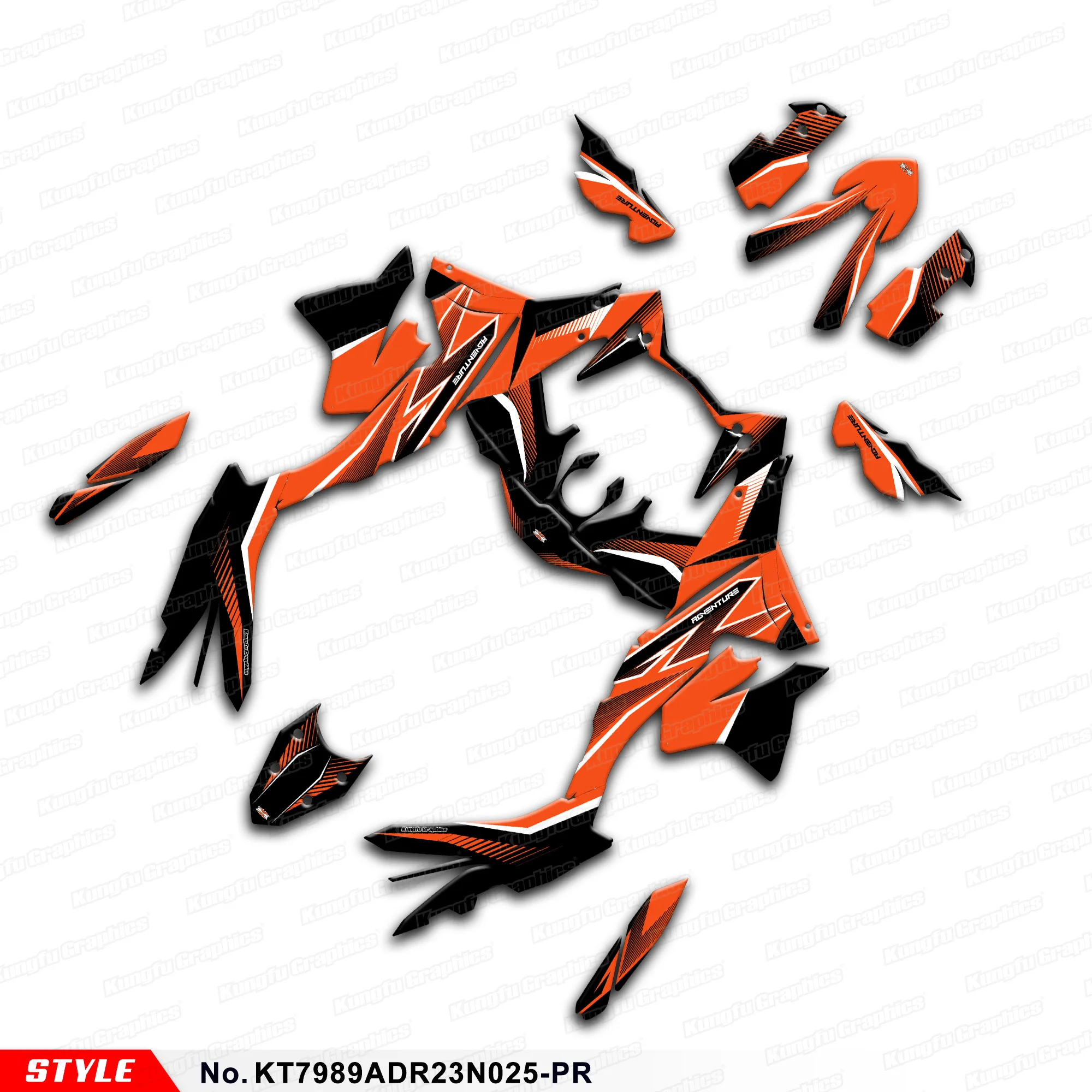 

JY RACING Stickers Set Adhesive Decals for KTM 790 890 Adventure R 2023 2024 2025 2026, Shield, KT7989ADR23N025-PR
