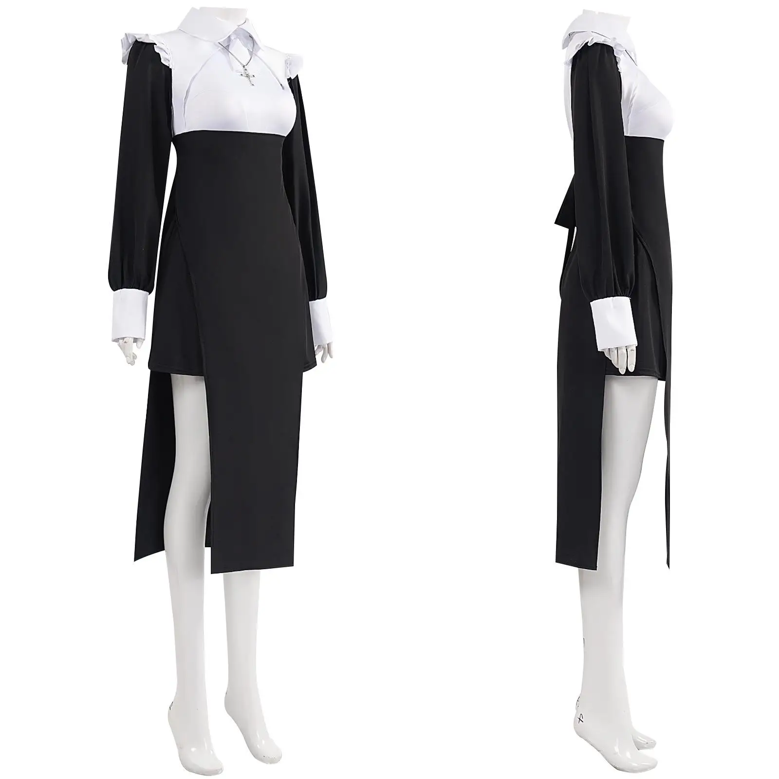 Sexy freira traje apertado empregada enfermeira orm loween par roleplay evento cus feito feminino tradicional chinês étnico wear