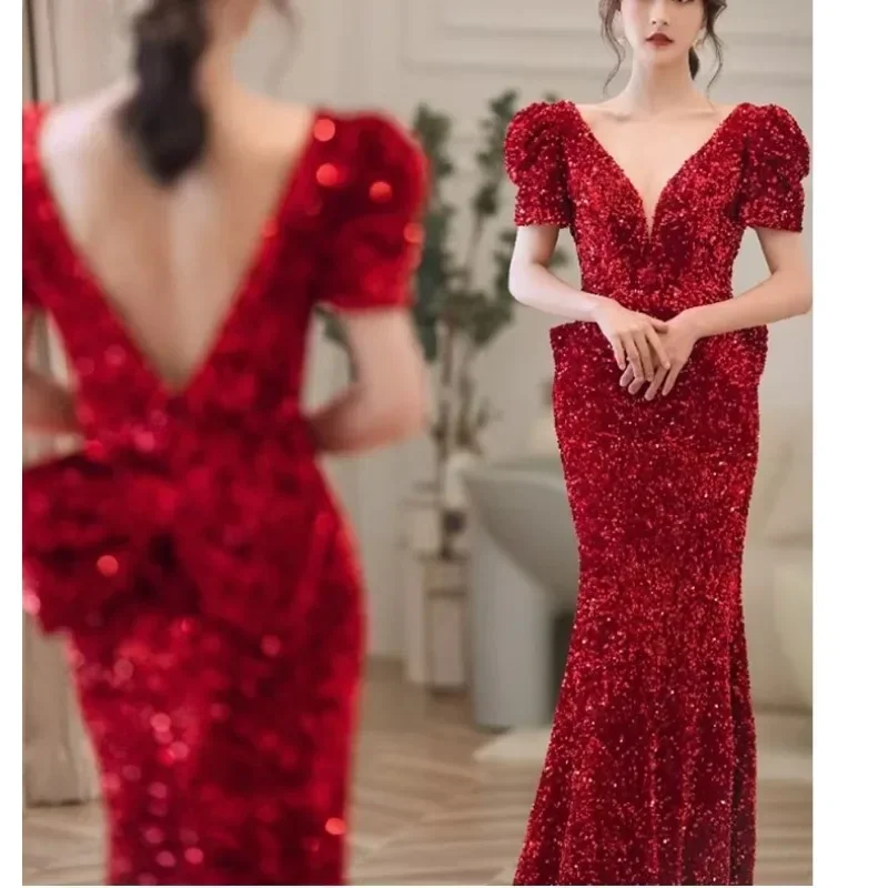 

Velvet Sequin Embroidery Non Inverted Velvet Elastic Fabric Sewing Cheongsam Stage Clothing Fabric Velvet 5mm Sequin Fabric