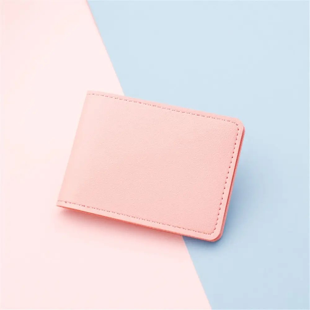PU Leather Driver's License Leather Case Name Card Organizer Mini Purse Credit Card Holder Lady Wallet ID Card Holders