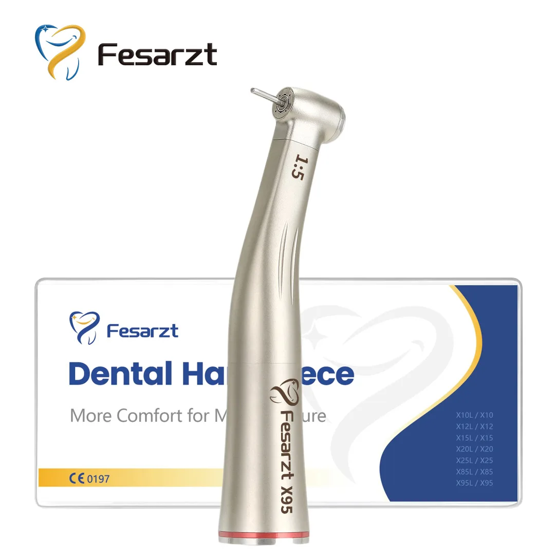 Fesarzt X95 contraangulo Dental Against Contra Angle Handpiece 1:5 Increasing Speed Handpiece Dentistry Inner Water Dentist Tool