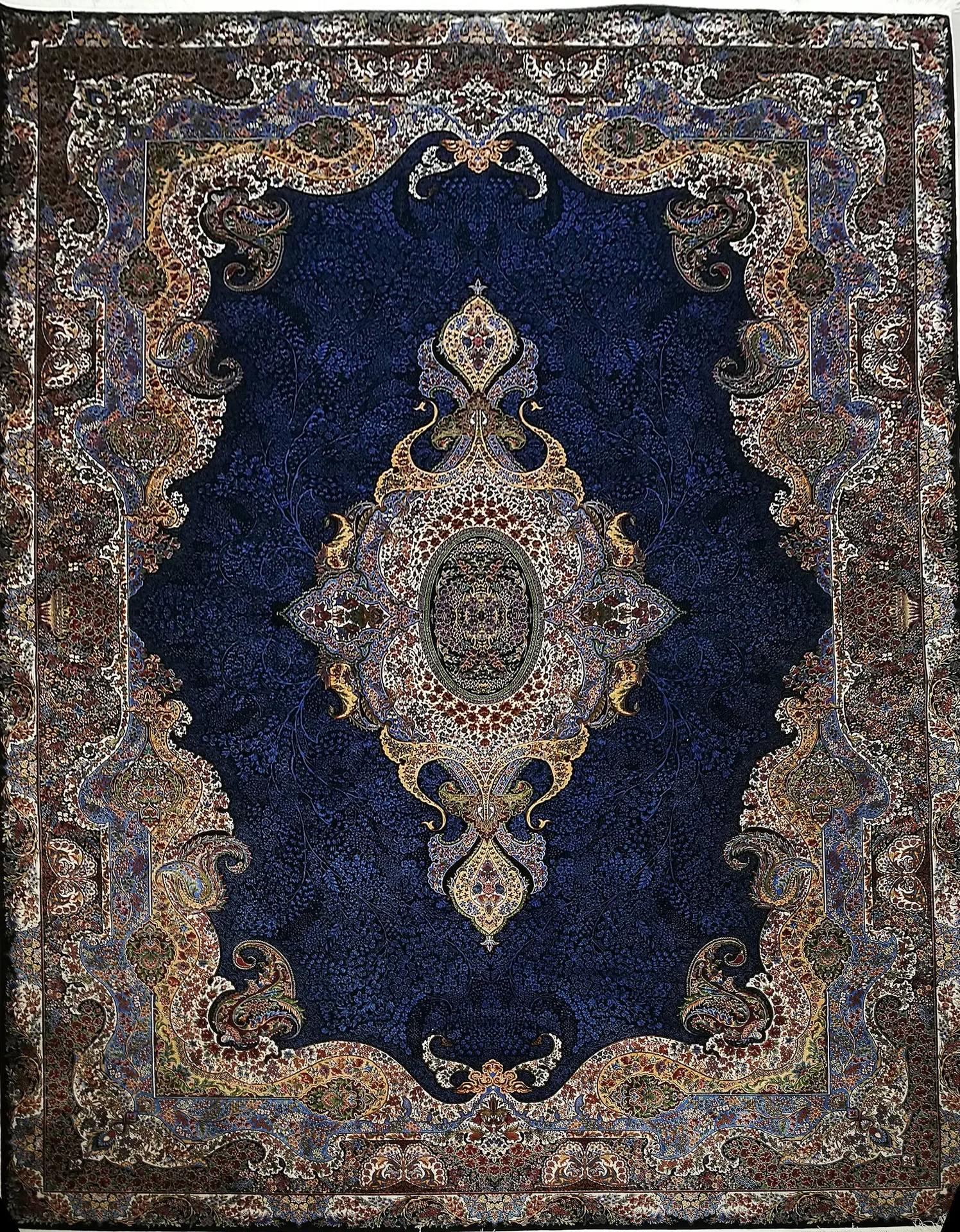 Traditional ethnic style handmade carpet, large carpet in the living room, light luxury coffee table, floor mat, bedroom