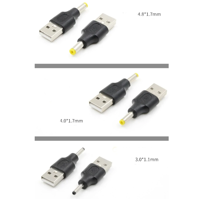 USB sang 2,5x0,7mm 3,5x1,35mm 4,0x1,7mm 5,5x2,5mm 5,5x1,7mm 5,5x2,5mm Đầu nối 5,5x2,1mm DropShipping