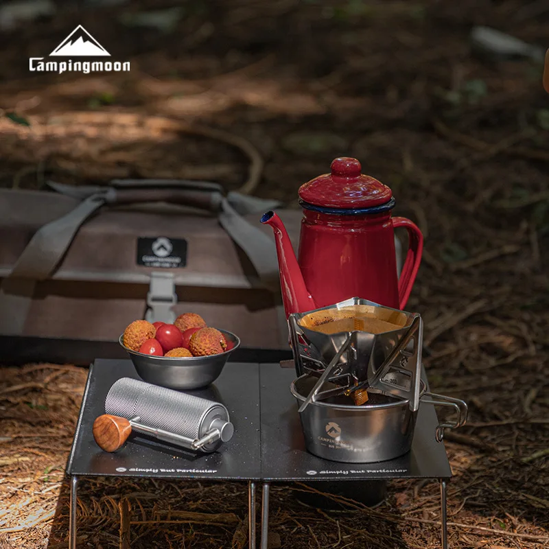 CAMPINGMOON COF-01 Stainless Steel Coffee Filter Hand Brewed Funnel Holder Detachable Folding Creative Coffee Brewing Accessory