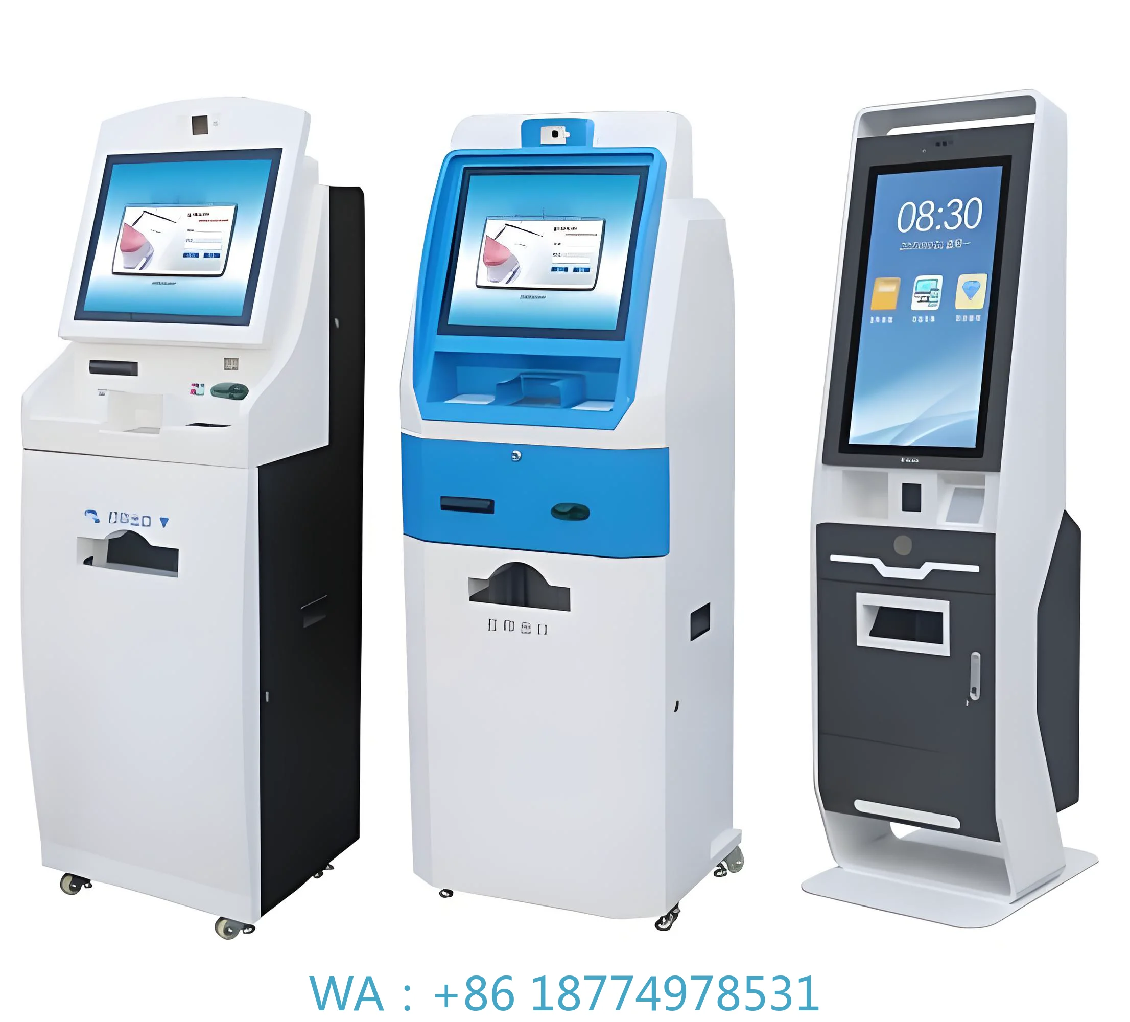 Barcode Reader for Payment Inspection Report Print Hospital All-In-One Self-Service Terminal Stand-Alone Touch Screen Machine