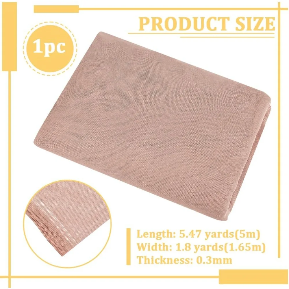5.47 Yards 4-Way Stretch Mesh Fabric 65Inch Wide Polyester Spandex Power Mesh Lightweight Sheer Mesh for Sewing Garment