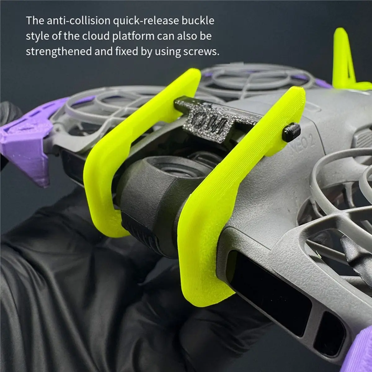 Summer sale- Protector Kit for Neo2 Anti-Collision Bumper Bar Propeller Guard Ring 3D Printed Antenna Cover Black