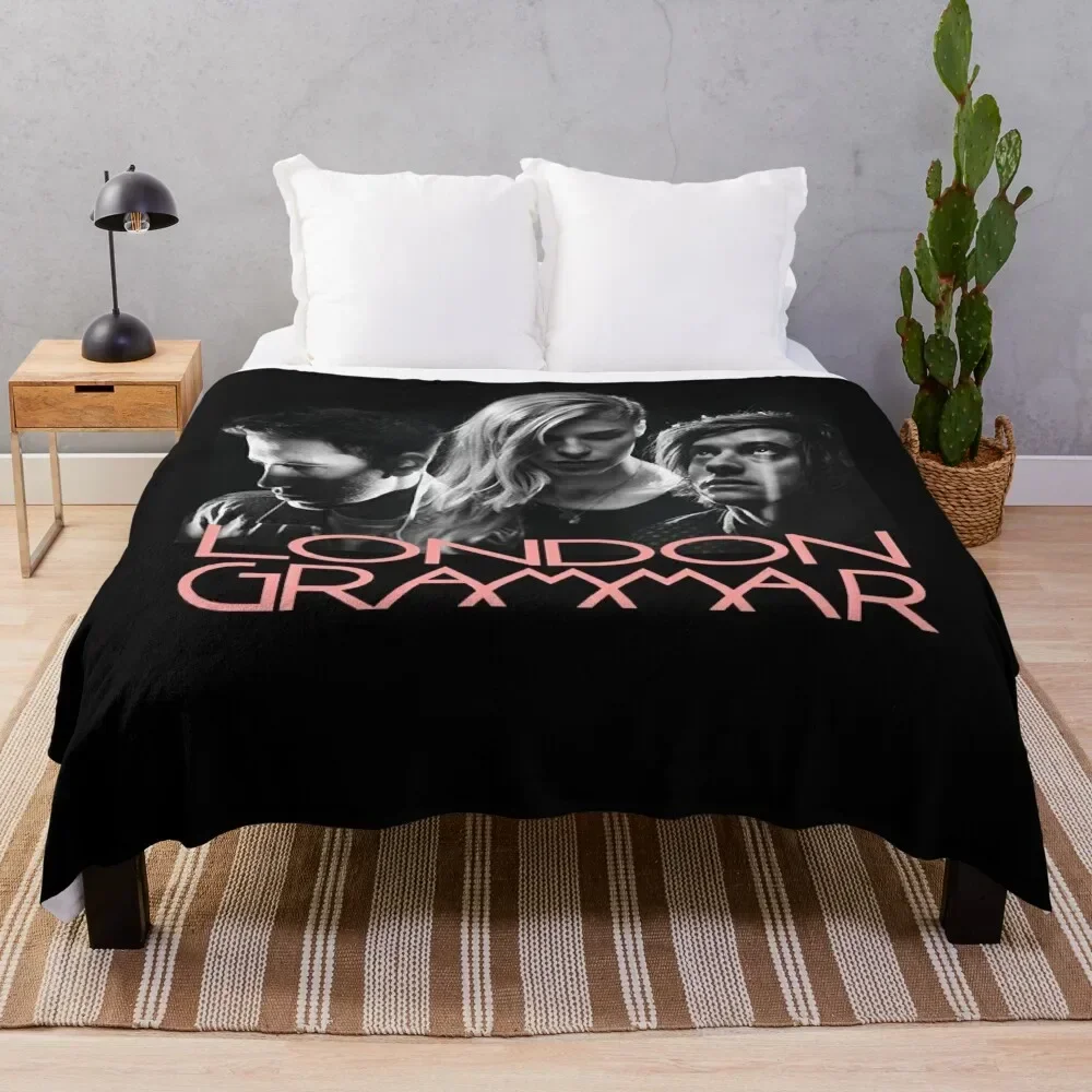 Londons Grammars Tee Band Logo Singers Throw Blanket Furrys Quilt valentine gift ideas Blankets