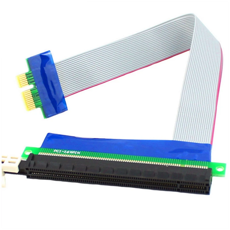 2 шт. PCI-E Express 1X до 16X Райзер-карта гибкий плоский PCI Express 1 до 16 X адаптер PCI-E Удлинительный кабель