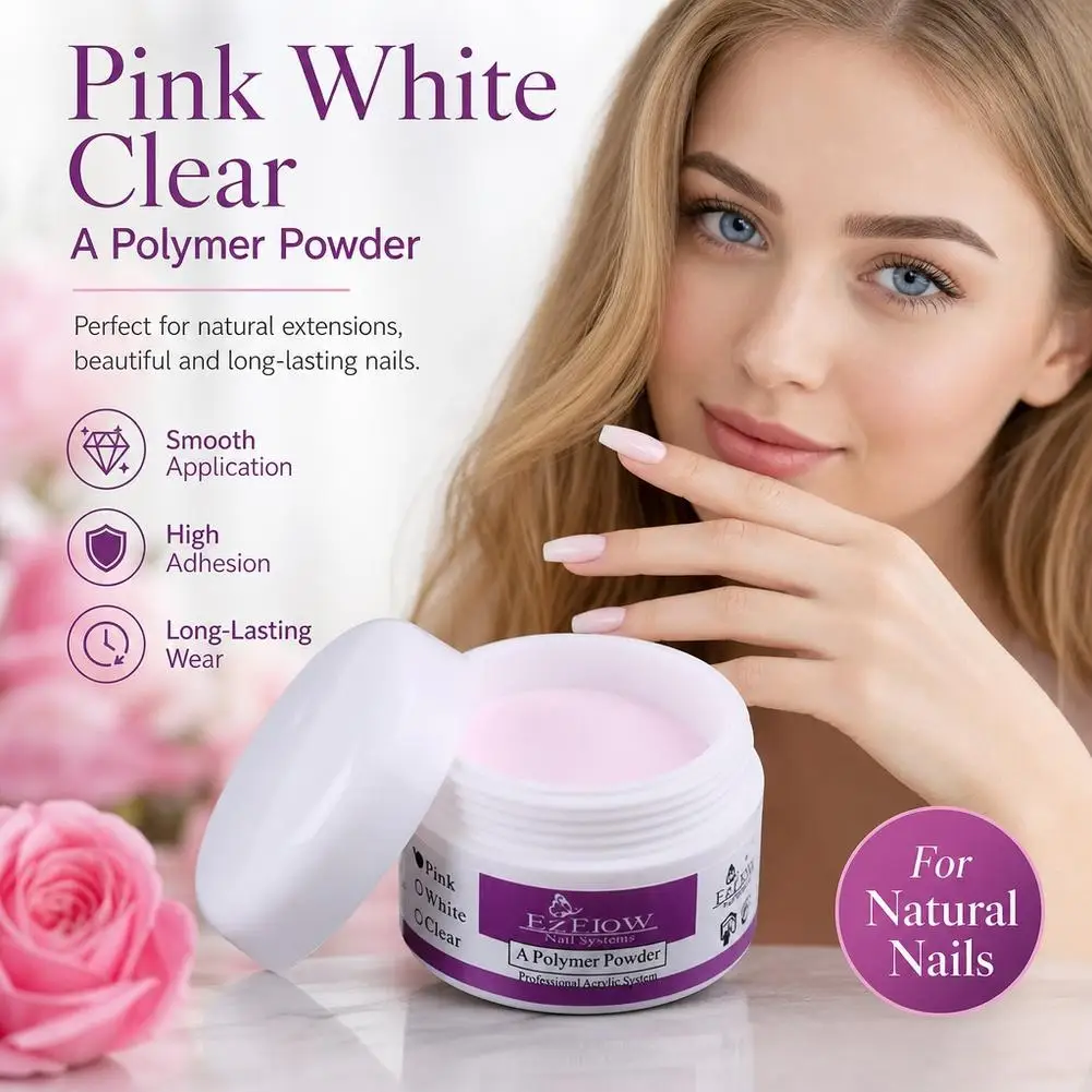 Acrylic Powder For Nail Extension Pink / Clear / White 3D Nail Art Polymer Professional Manicure Supplies 15g
