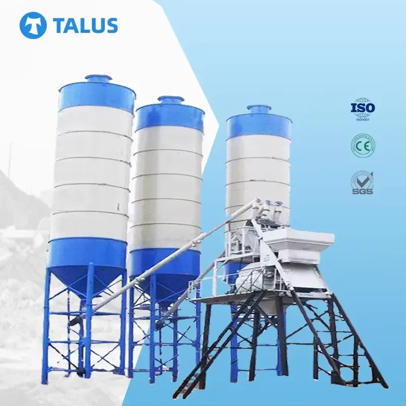 2026 CE Fully Automatic Portable Twin Shaft Compulsory Mixing CE ISO Certified Talus Brand Ready Mix Concrete Batching Plant
